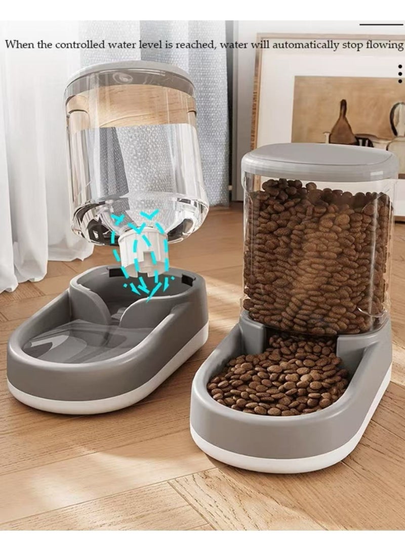 مجموعة من أجهزة تغذية تلقائية ذات سعة كبيرة 3.8L وأجهزة تغذية المياه المتدفقة 3.8L للكلاب والقطط ، دون توصيل - Image 2